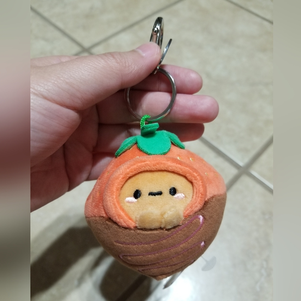 Smoko Chocolate Strawberry Tayto Potato 4 Inch Plush Keychain Bag Charm